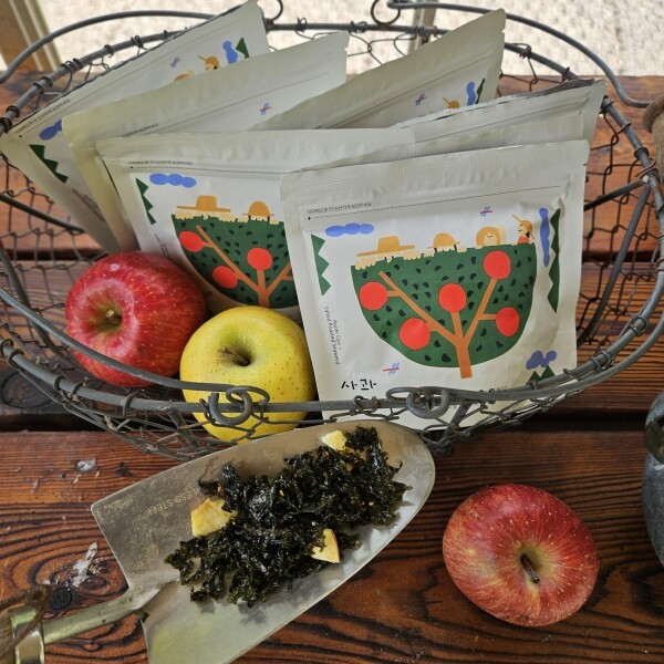 자리매김,자리매김 동결건조한 강원도 펀치볼 사과가 듬뿍들어간 사과김자반