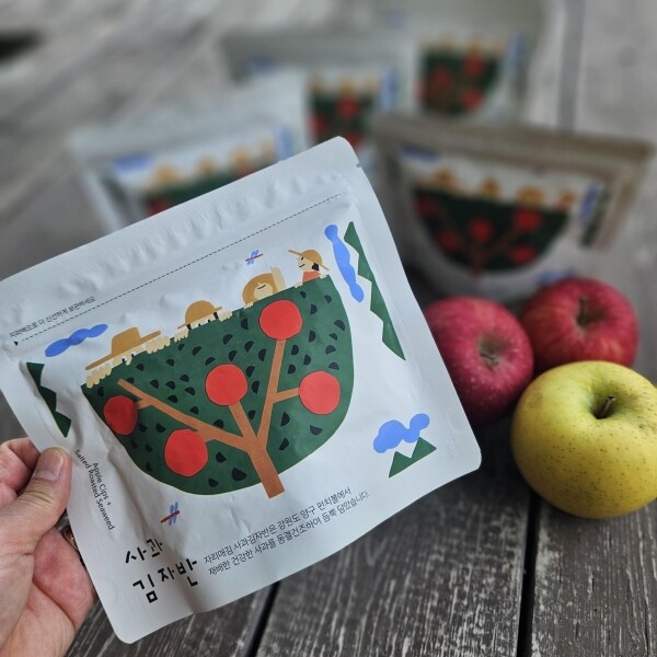 자리매김,(2025라이브특가)펀치볼 사과가 듬뿍들어간 사과김자반 45g 5봉